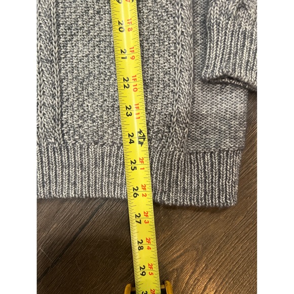 Coldwater Creek Gray Cable Knit Sweater Womens XL Cotton Blend Pullover 606254 - Picture 2 of 5